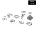 Shangjie OEM Hawaii Finger Finkle Ring Jewelry Fashion Set of Rings 8 PCS HAGNES HAWAIIAN SETS POUR GIRLES